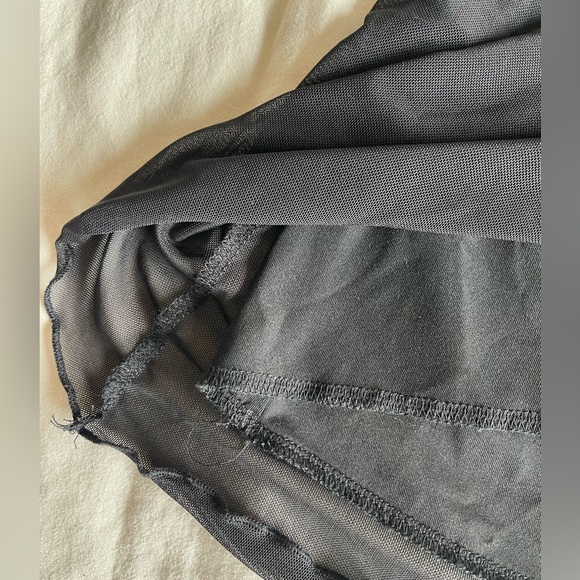 SOLD-Black Mini Skirt - Picture 3 of 4